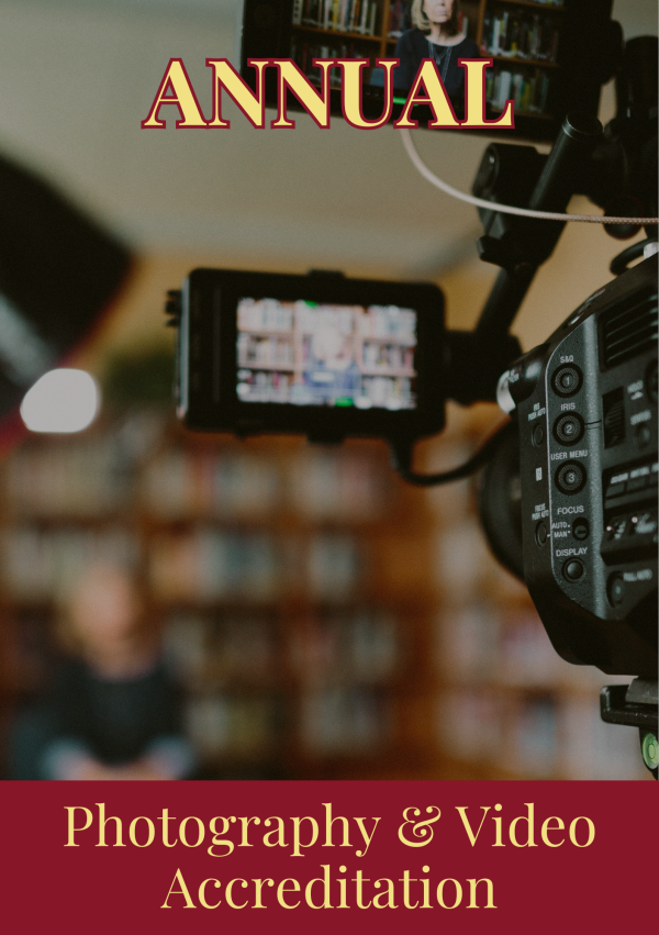 Photography & Video Accreditation ANNUAL