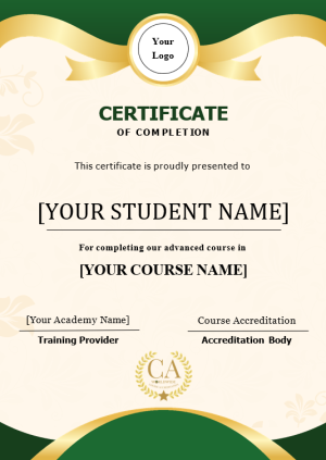 Green Academy Certificate of Course Completion
